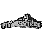 fitness tree business logo in greyscale on a white background