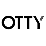 OTTY business logo in greyscale on a white background