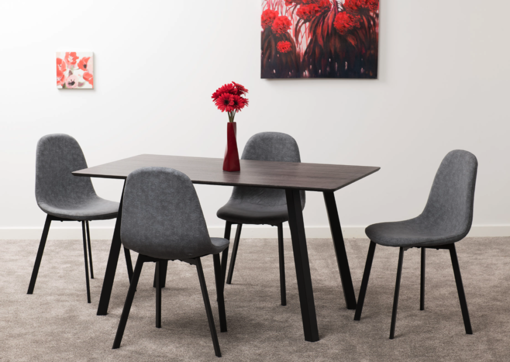 Dakota Dining Table Set with 4 Chairs